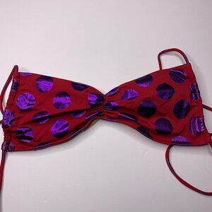 Unbranded Red Bikini Top Polka Dot One Size